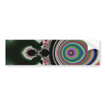 Black Pink Rainbow Fractal Jewels Bumper Sticker