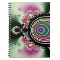 Black Pink Rainbow Fractal Jewels Journal