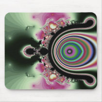 Black Pink Rainbow Fractal Jewels Mousepad