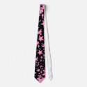 Black & Pink Star Neck Tie by Artamatik Black & Pink Star Neck Tie
