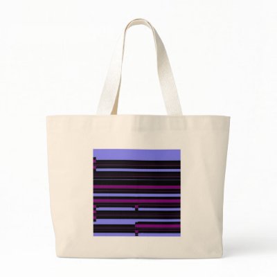 black pink stripe canvas bag by eelkat