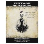 Black &amp; Pink Vintage Dress Boutique or Business Flyer Design