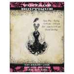 Black &amp; Pink Vintage Dress Boutique or Business Custom Flyer