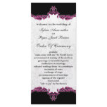 black pink Wedding program Rack Card Design