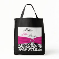 Black, Pink, White Mother of the Groom Tote Bag