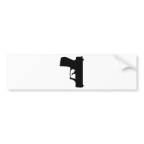 black pistol down bumper stickers by Tomaniac black pistol down bumper stickers