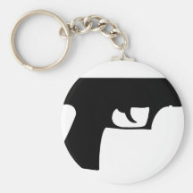 black pistol - gun keychain