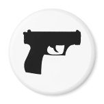 black pistol - gun fridge magnet
