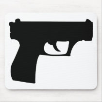 black pistol - gun mouse mat