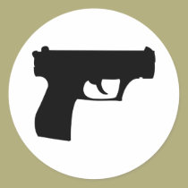 black pistol - gun stickers