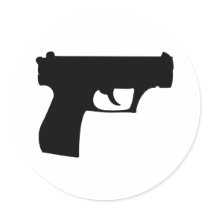black pistol - gun stickers by Tomaniac black pistol - gun stickers