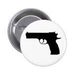 black Pistol icon Pinback Button
