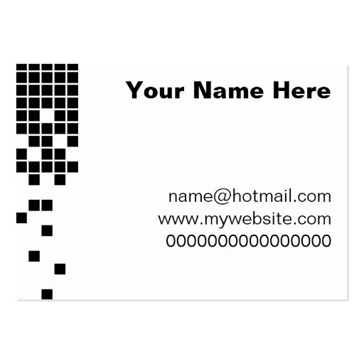 Black Pixels Business Card (front side)