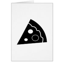 Black Pizza Greeting Card
