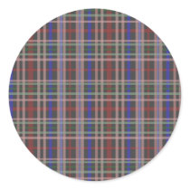 Black Plaid Red Blue Stripes Sticker