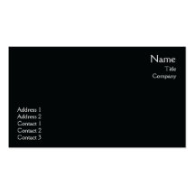 Black Plain  - Business Business Card