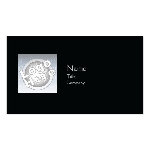 Black Plain - Business Business Card Templates (front side)