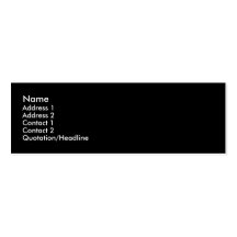 Black -Plain- Profile Card Business Card Template