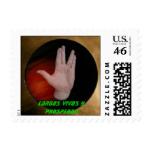 Black Planet with Hand, Largos vivos y prosperan Stamp