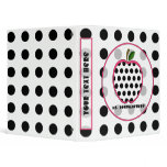 Black Polka Dot Apple Fashion Teacher Binder