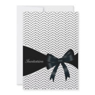 Black Polka Dot Birthday Party invitation