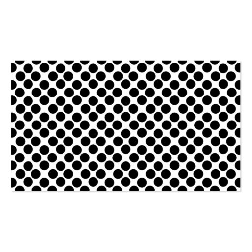 Black Polka Dot Business Card (back side)