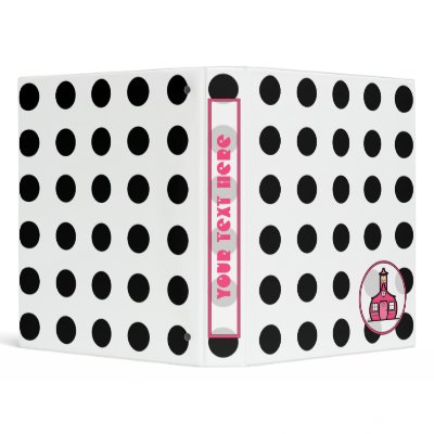 Black Polka Dot Pop Art Fashion Teacher Binder by thepinkschoolhouse