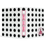 Black Polka Dot Pop Art Fashion Teacher Binder