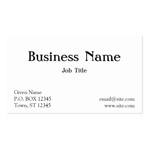 Black Polka Dots Business Card (front side)