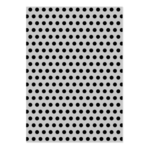 Black Polka Dots on Light Gray Business Card (front side)