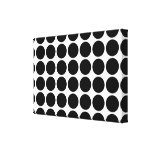 Black Polka Dots on White Gallery Wrap Canvas