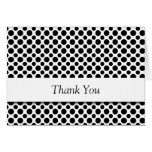 Black Polka-Dots Thank You Card
