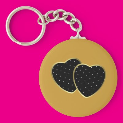 Black Polka Dotted Hearts Keychains Zazzle_keychain Black Polka Dotted Hearts Keychains Zazzle_keychain