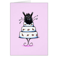 Black Pomeranian Cake Trick Card
