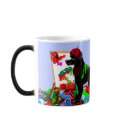 Black Poodle Artist mugs