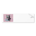 Black Poodle Boudoir Retro Art Bumper Sticker Black Poodle Boudoir Retro Art Bumper Sticker