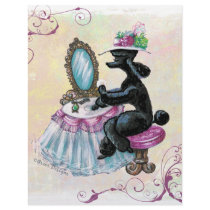 Black Poodle Boudoir Retro Art Letterhead