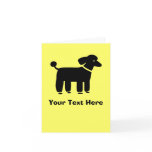 Black Poodle Greeting Cards