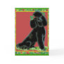 Black Poodle Christmas & Holiday Cards with Holly