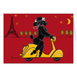 Black Poodle Eiffel Tower Cards