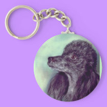 Black Poodle Keychain keychains