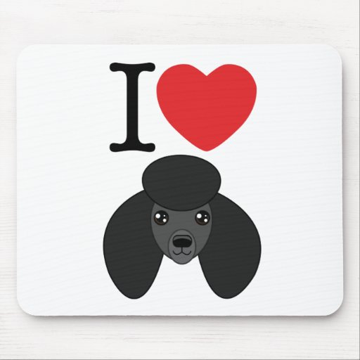 Black Poodle Mousepad