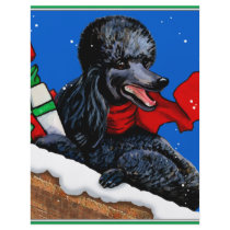 Black Poodle n Packages Christmas Holiday Art flyers by greerdesign Black Poodle n Packages Christmas Holiday Art flyers