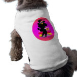 Black Poodle on Phone Retro Design Pet Tee