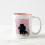 Black Poodle Portrait with Hummingbirds Mug Cup