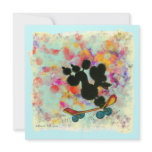 Black Poodle Skateboard Art Print Custom Announcement