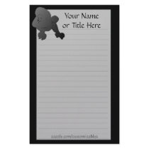Black Poodle Stationery