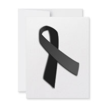 Black POW MIA Rememrance Awareness Ribbon Invites