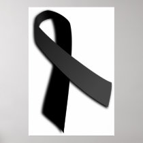 Black POW MIA Rememrance Awareness Ribbon Posters