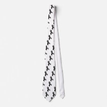 Black POW MIA Rememrance Awareness Ribbon Necktie